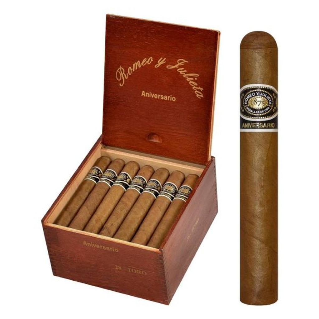 Romeo y Julieta Aniversario Toro Box of 28 - 6" x 54