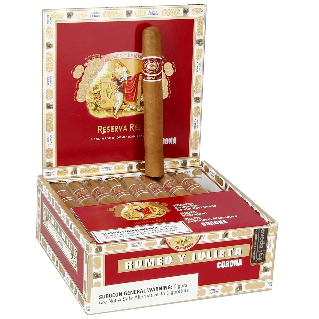 Romeo y Julieta Reserva Real Corona Box of 25 - 5" 1/2 x 44