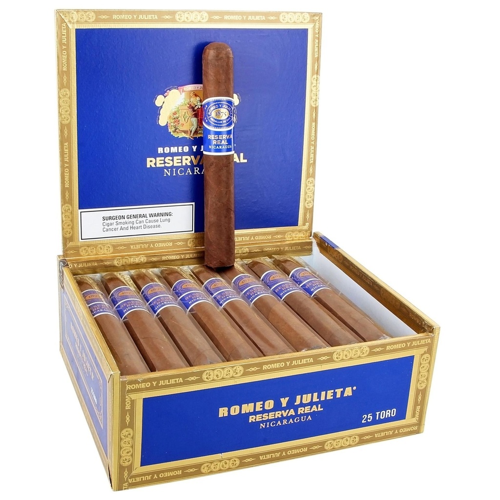 Romeo y Julieta Reserva Real Nicaragua Toro Box of 25 - 6" x 54