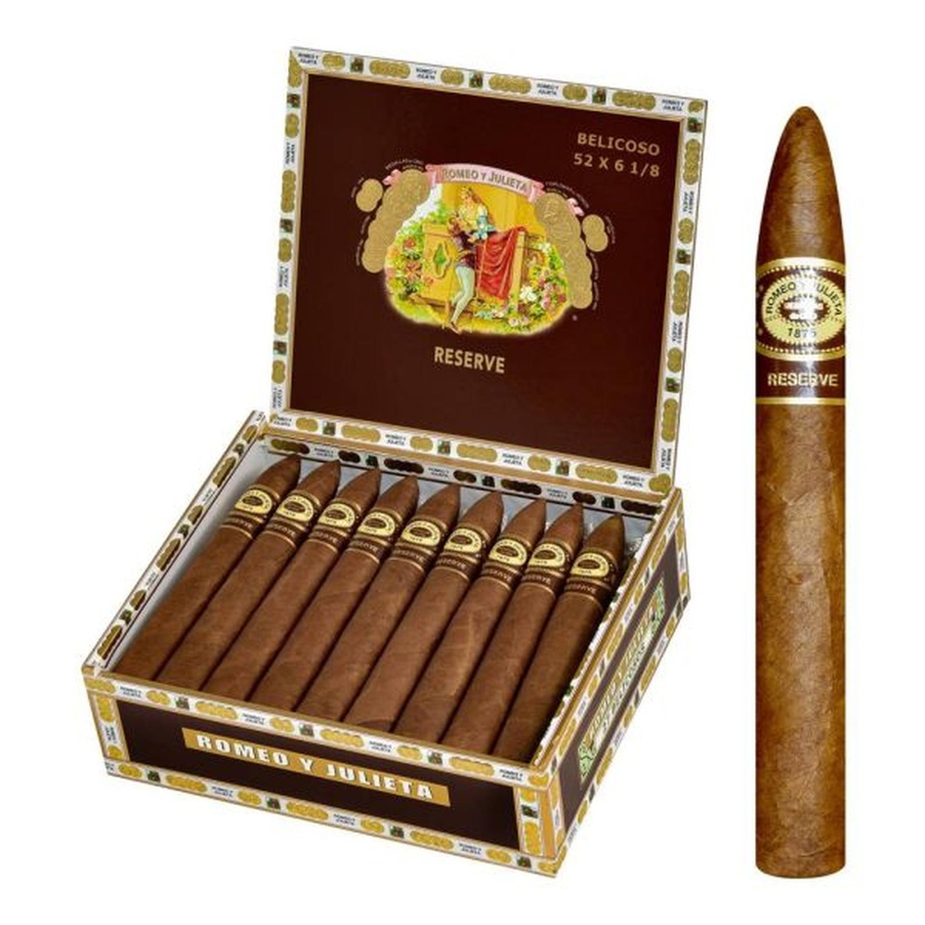 Romeo y Julieta Reserve Belicoso Box of 27 - 6" 1/8 x 52