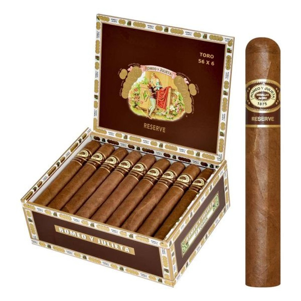 Romeo y Julieta Reserve Toro Box of 27 - 6" x 56