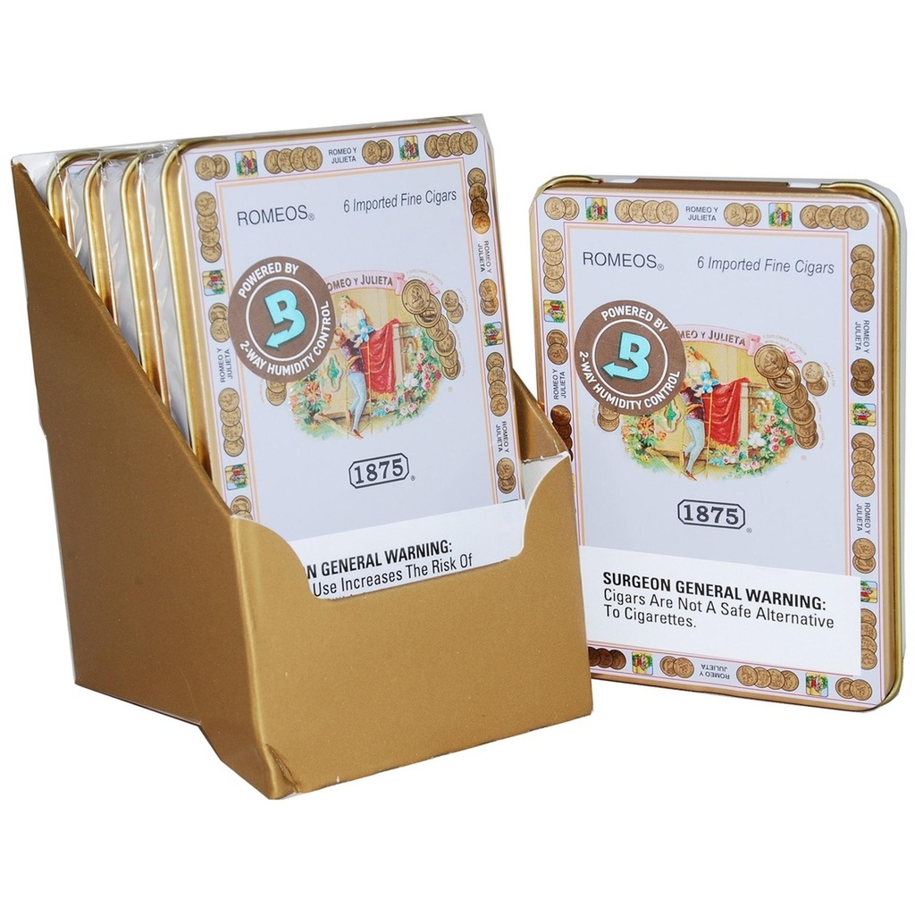 Romeo y Julieta Small Cigars 1875 Romeos Box of 5 - 4" x 33