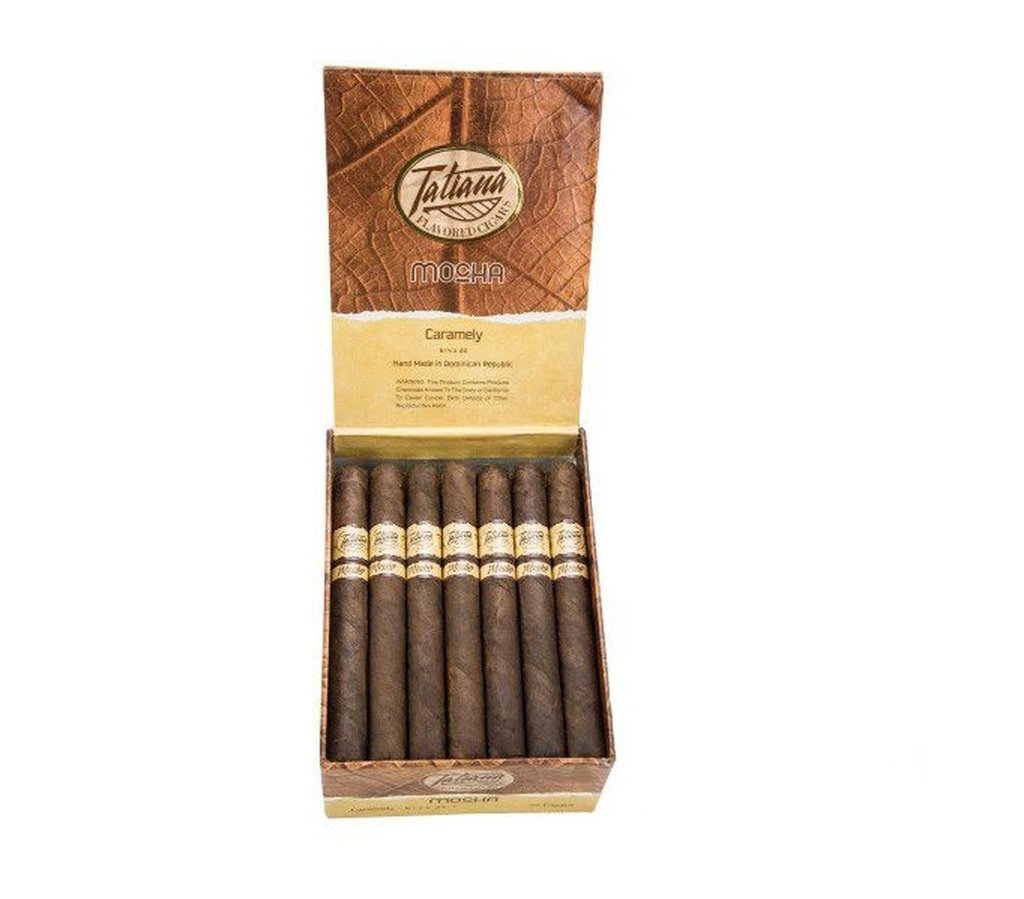 Tatiana Mocha Caramely Corona Box of 25 - 6" x 43