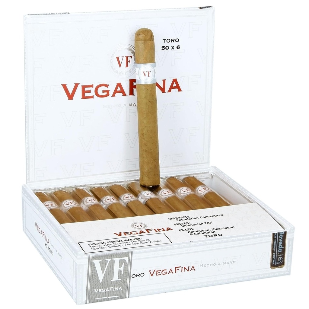 VegaFina Toro Box of 20 - 6" x 50