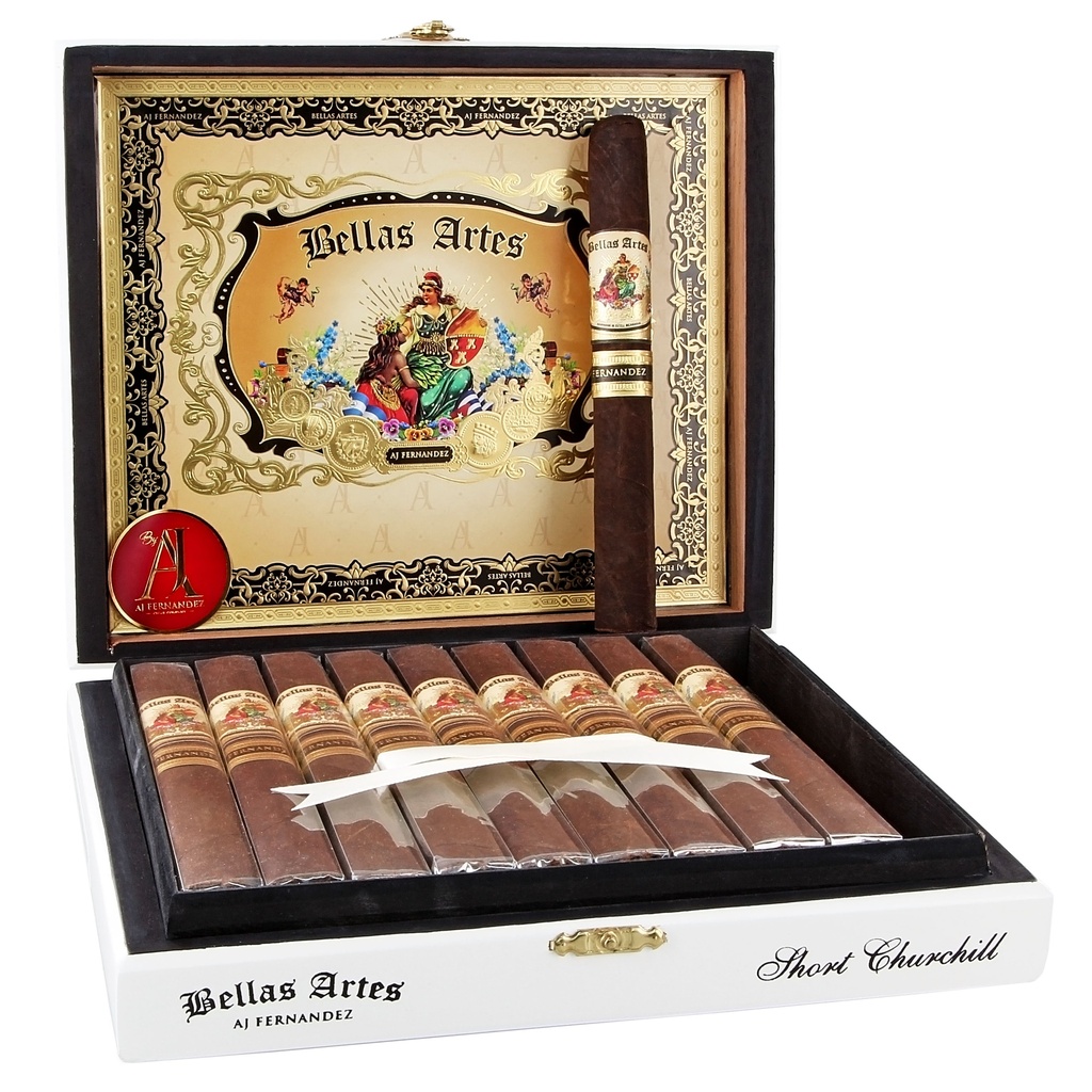 AJ Fernandez Bellas Artes Maduro Short Churchill Box of 20 - 6" x 48