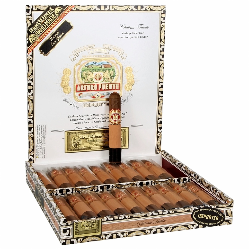 Arturo Fuente Chateau Fuenta Sungrown Box of 20 - 4" 1/2 x 50  