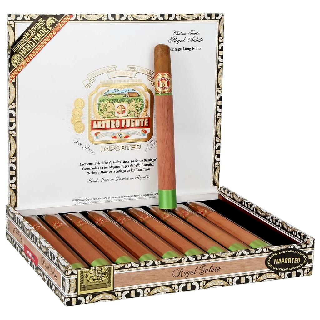Arturo Fuente Chateau Fuenta Royal Salute Natural Box of 10 - 7" 5/8 x 54