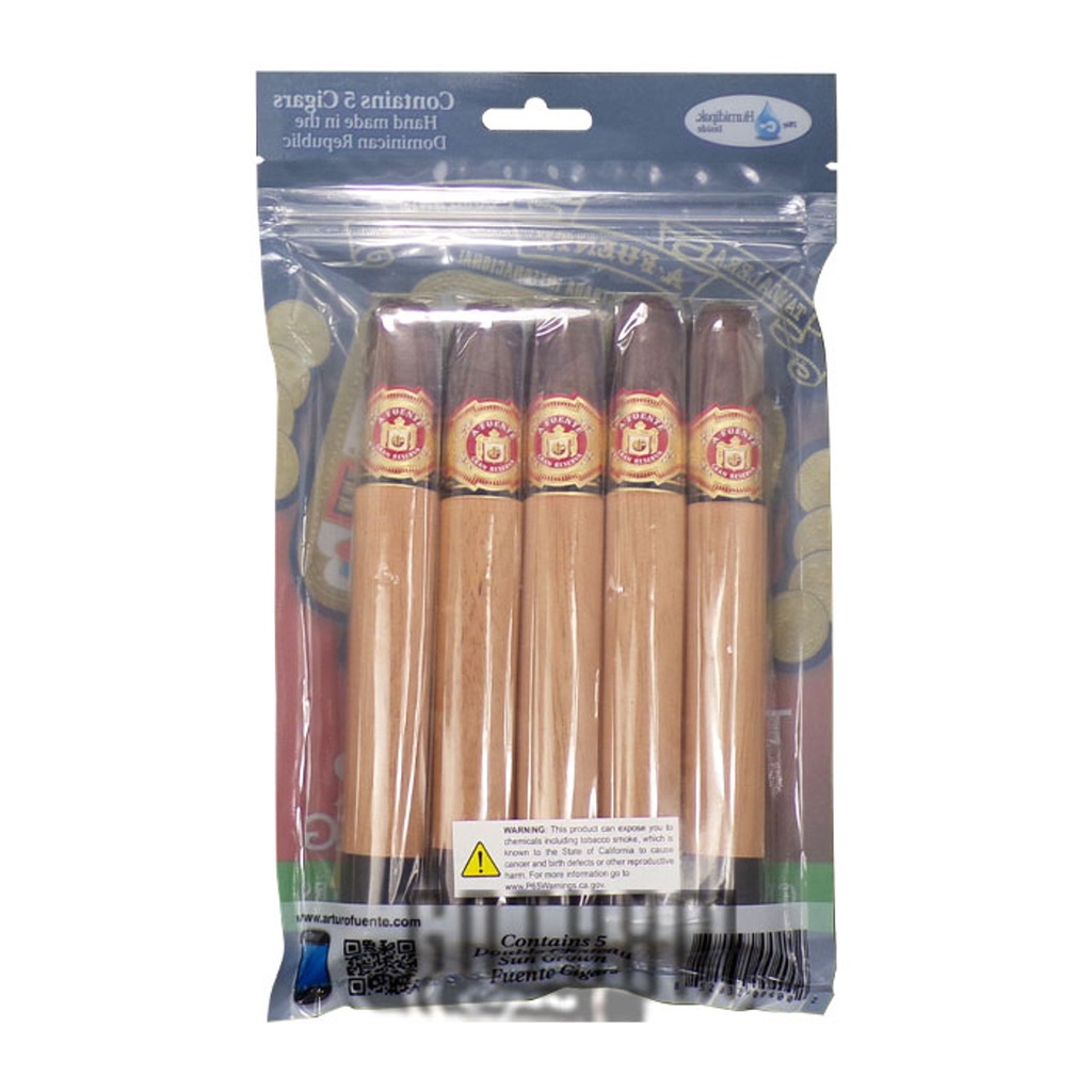 Arturo Fuente Double Chat Sungrown Fresh pack of 5 - 6" 3/4 x 50  