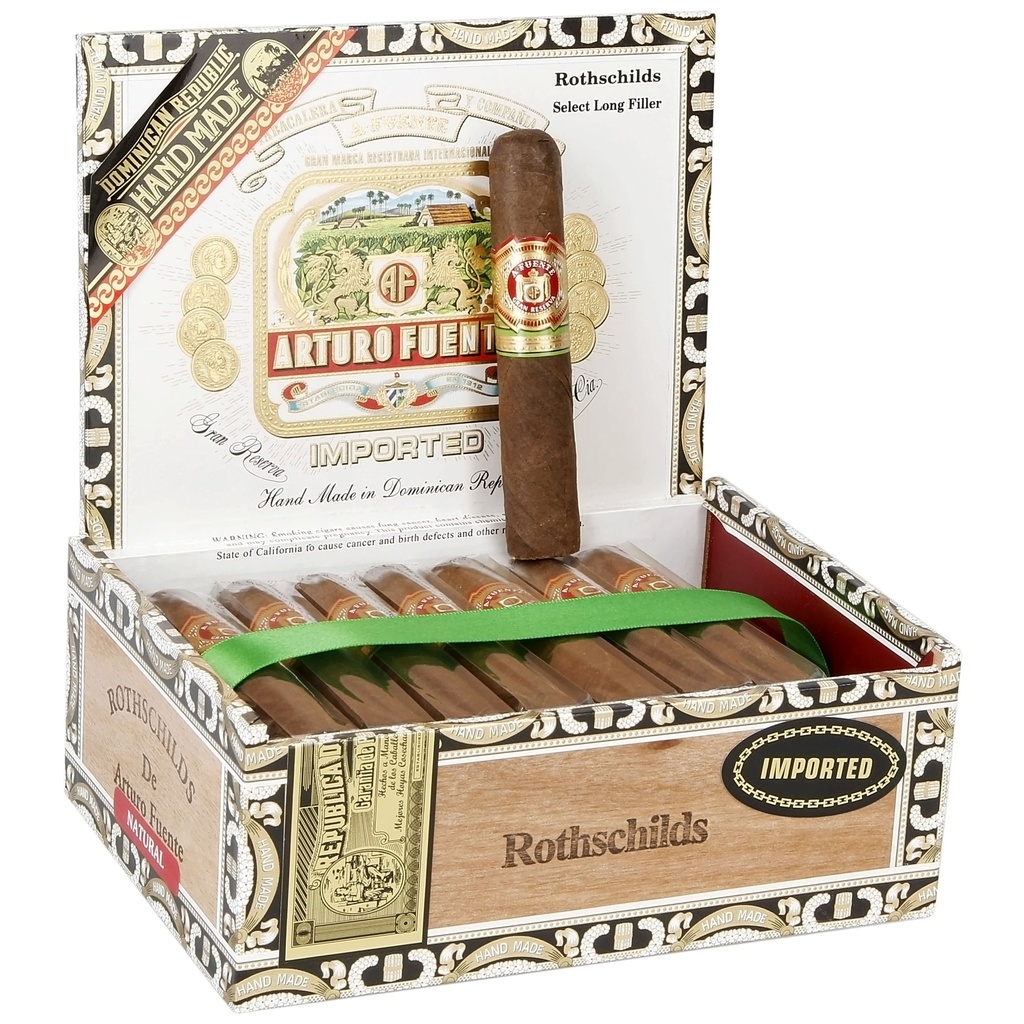 Arturo Fuente Rothschilds Nutural Box of 25 - 4" 1/2 x 50