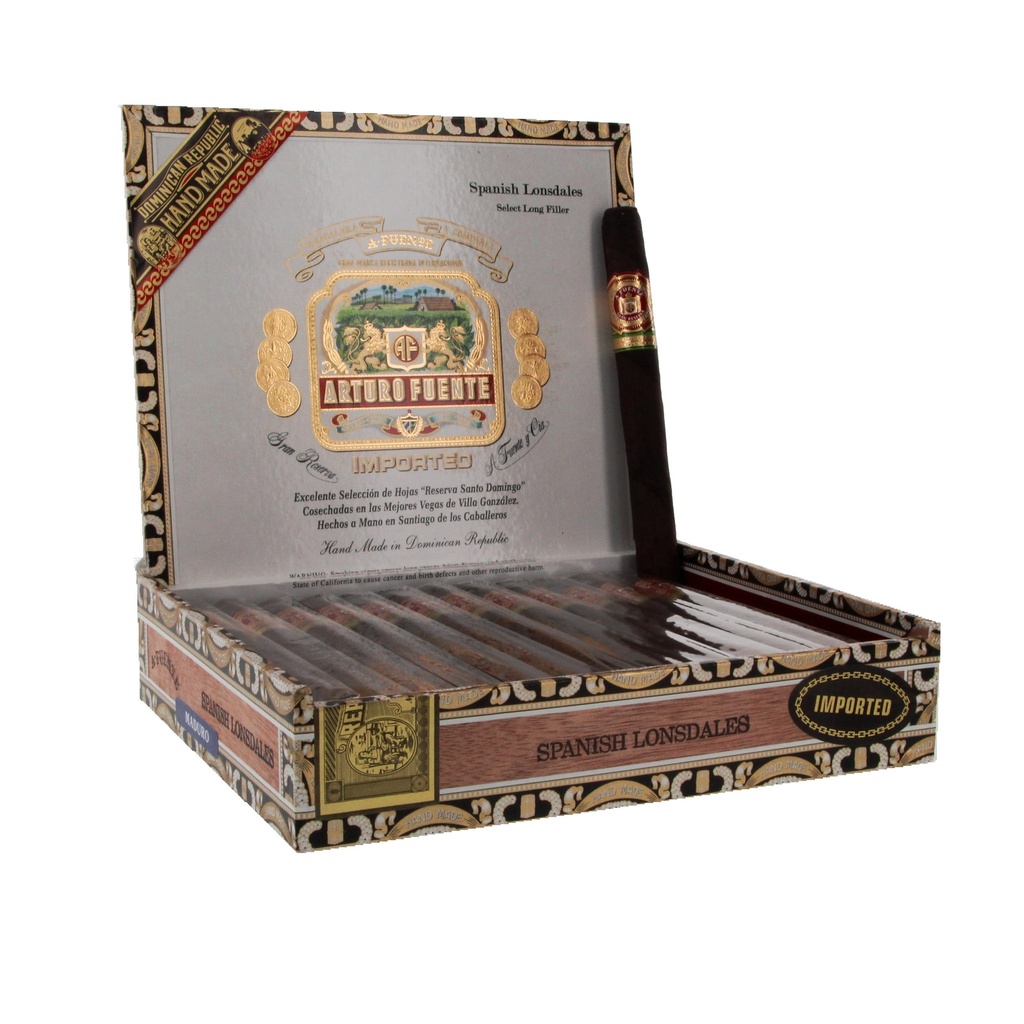 Arturo Fuente Spanish Lonsdale Maduro Box of 25 - 6" 1/2 x 42