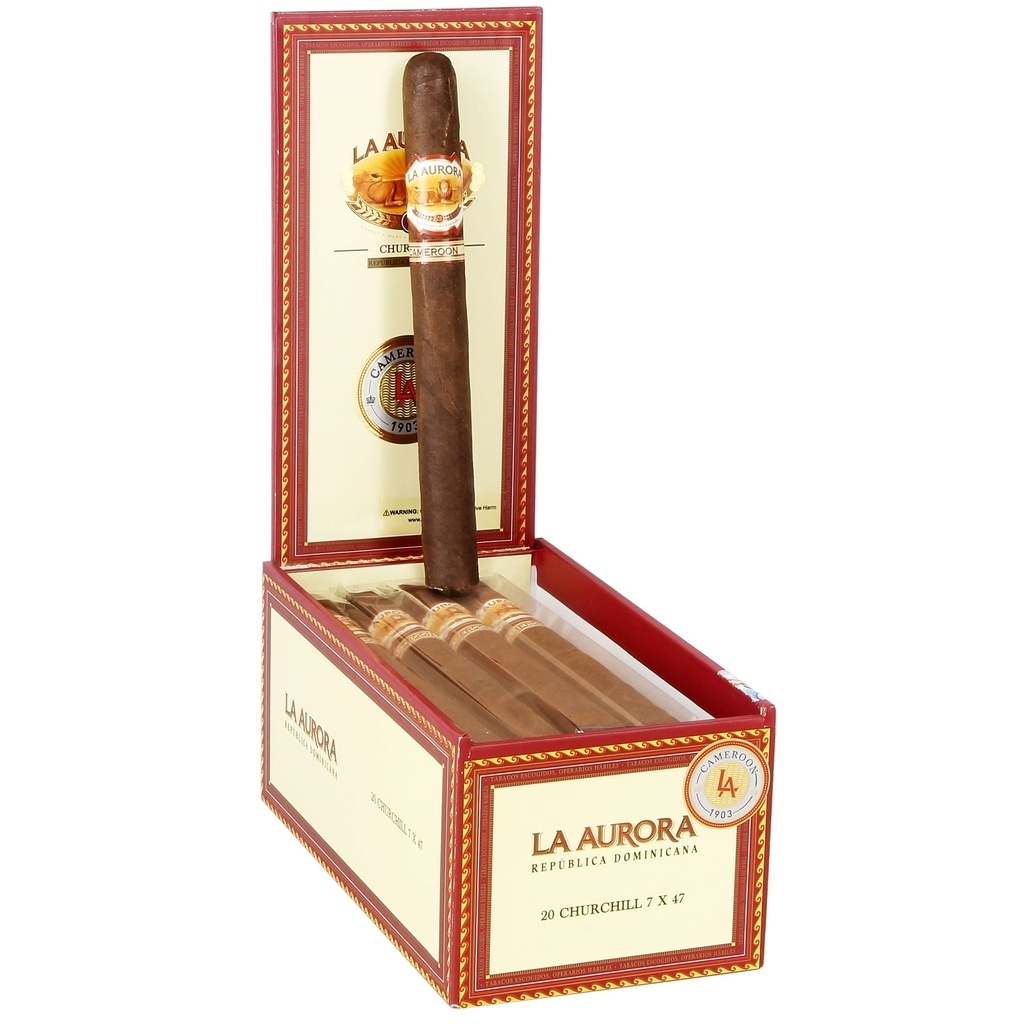 La Aurora 1903 Cameroon Churchill Box of 20 - 7" x 47