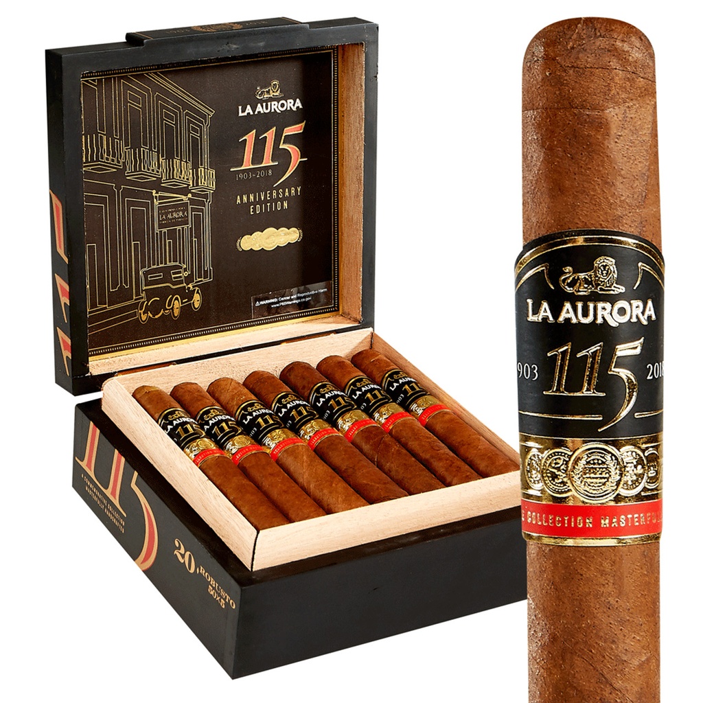 La Aurora 115 Aniversario Robusto Box of 20 - 5" x 54