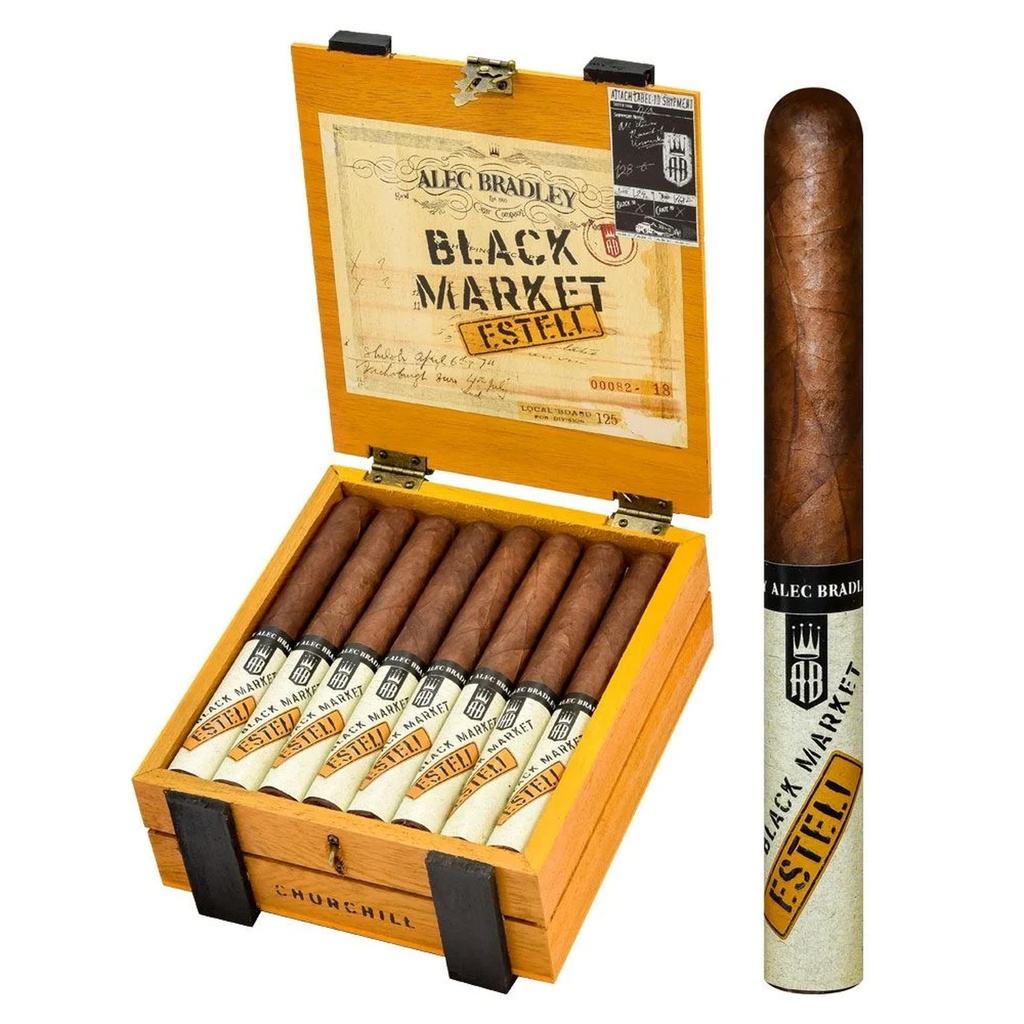 Alec Bradley Black Market Esteli Churchill Box of 24 - 7" x 50