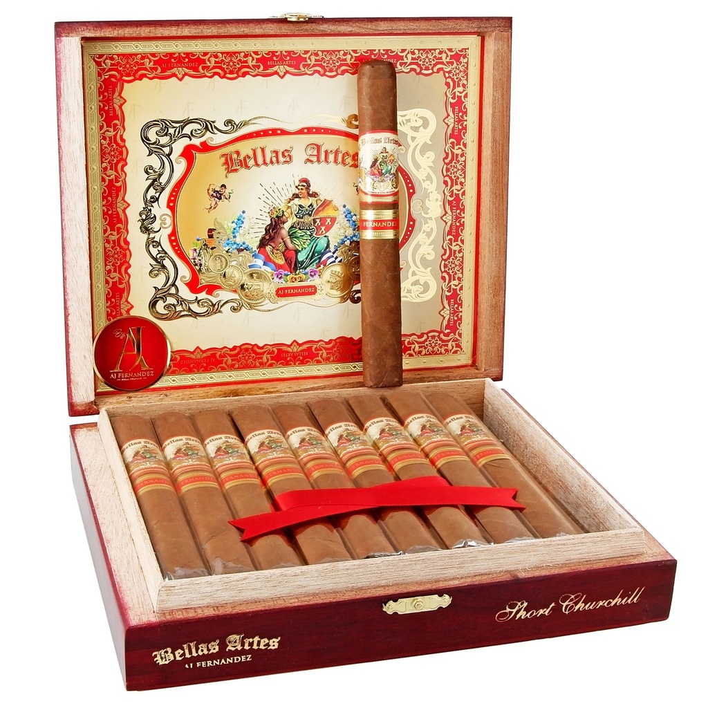 AJ Fernandez Bellas Artes Natural Short Churchill Box of 20 - 6" x 48