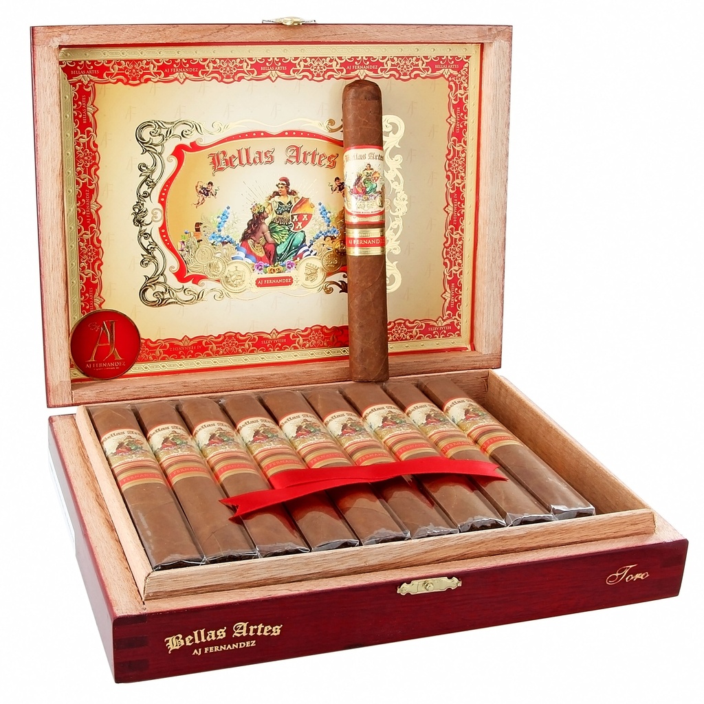 AJ Fernandez Bellas Artes Natural Toro Box of 20 - 6" x 54