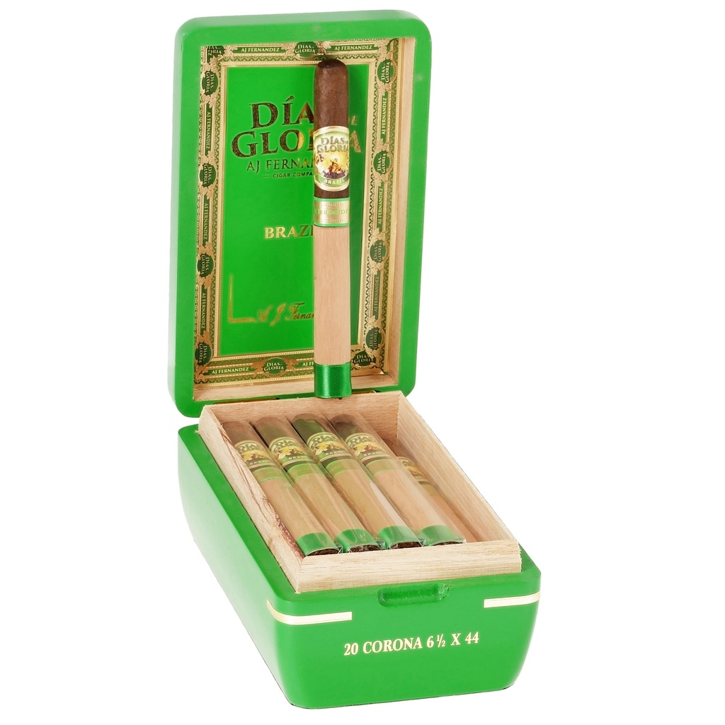 AJ Fernandez Dias de Gloria Brazil Corona Box of 20 - 6" 1/2 x 44