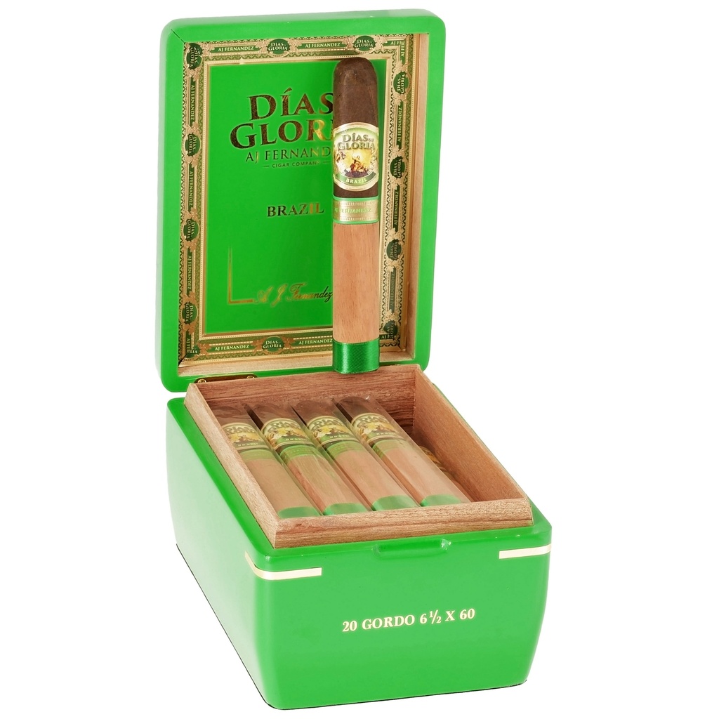AJ Fernandez Dias de Gloria Brazil Gordo Box of 20 - 6" 1/2 x 60