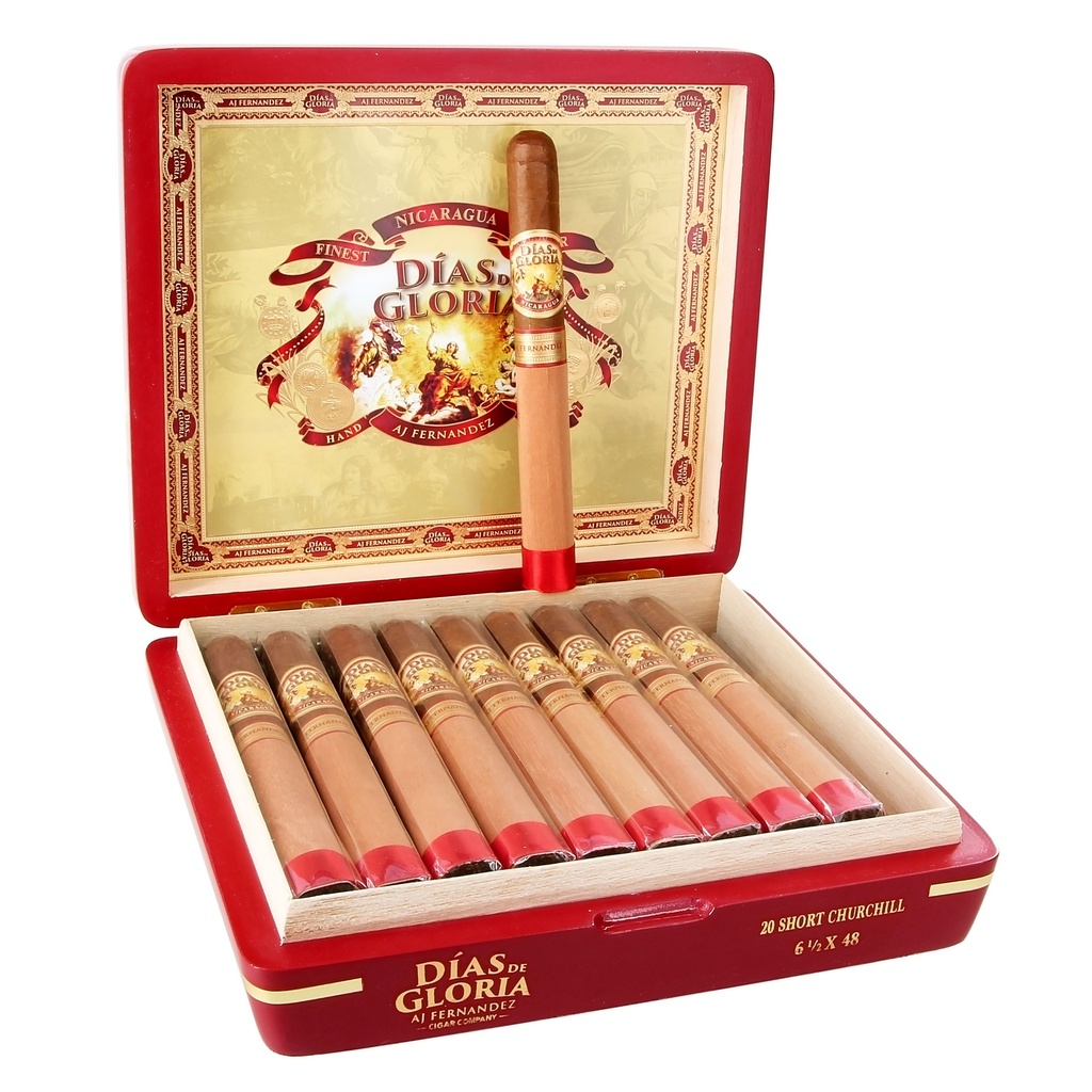 AJ Fernandez Dias de Gloria Short Churchill Box of 20 - 6" 1/2 x 48