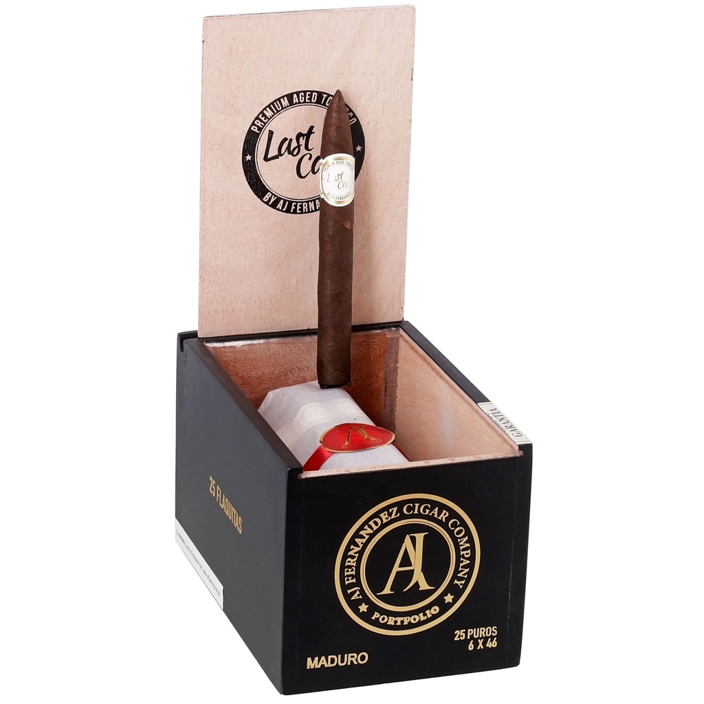 AJ Fernandez Last Call Maduro Flaquitas Box of 25 - 6" x 46