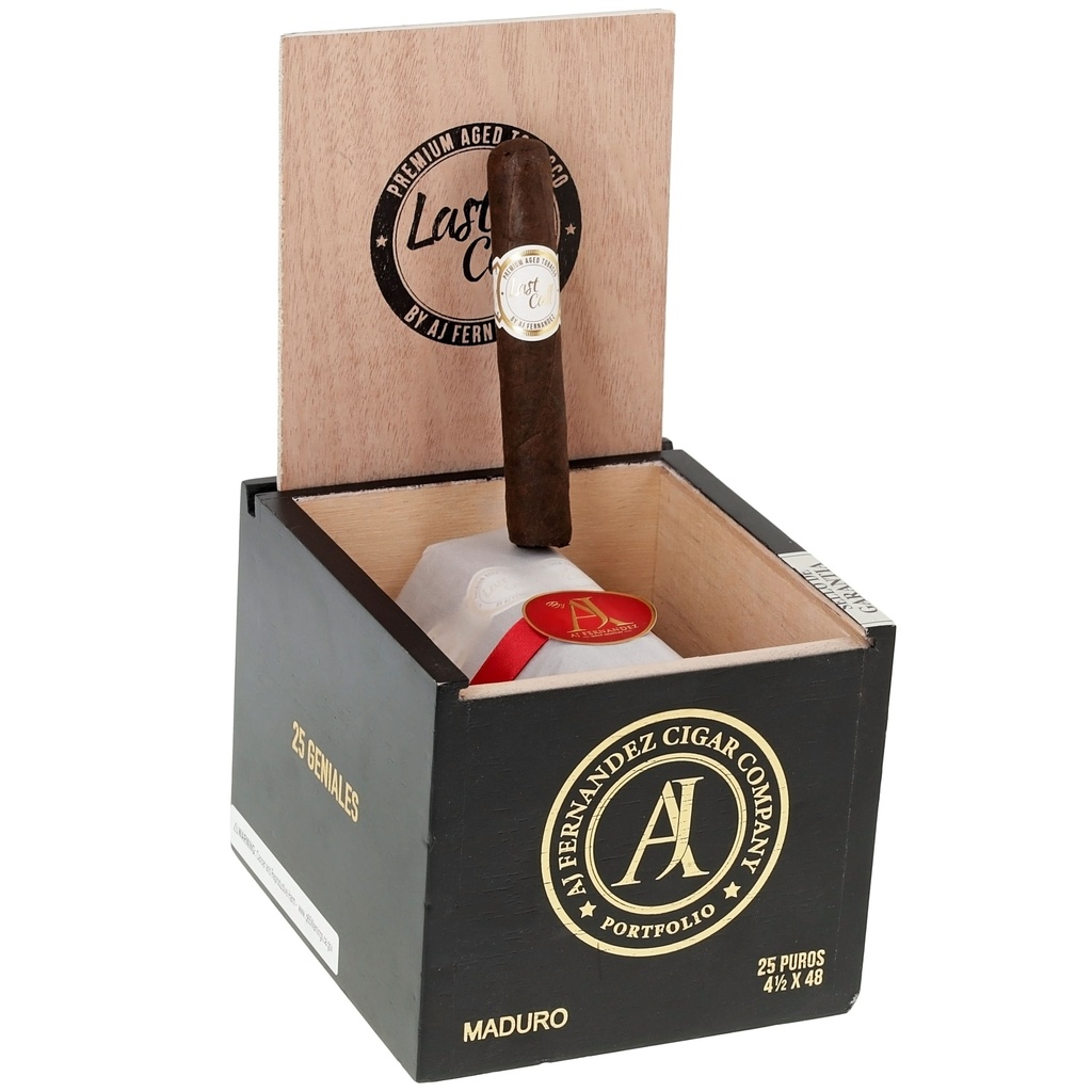 AJ Fernandez Last Call Maduro Geniales Box of 25 - 4" 1/2 x 48