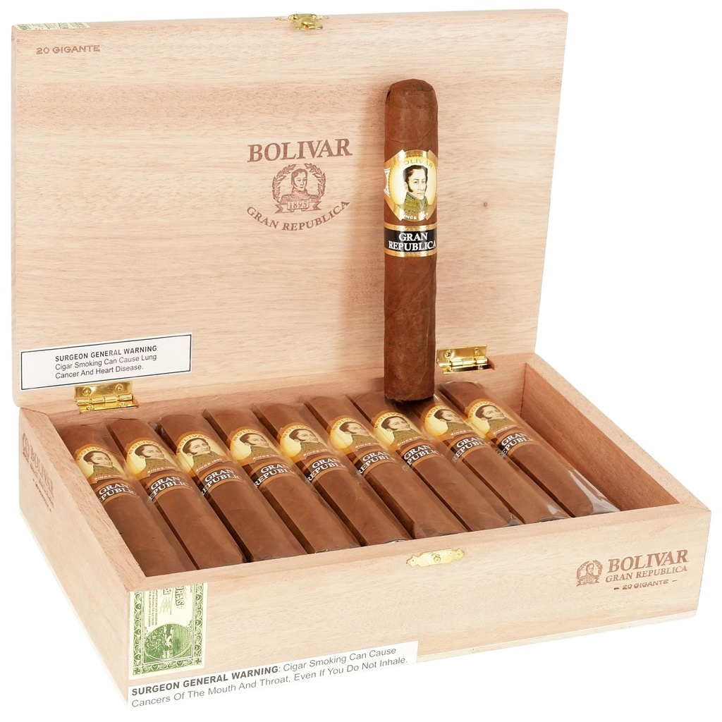 Bolivar Gran Republica Gigante Box of 20 - 6" x 60