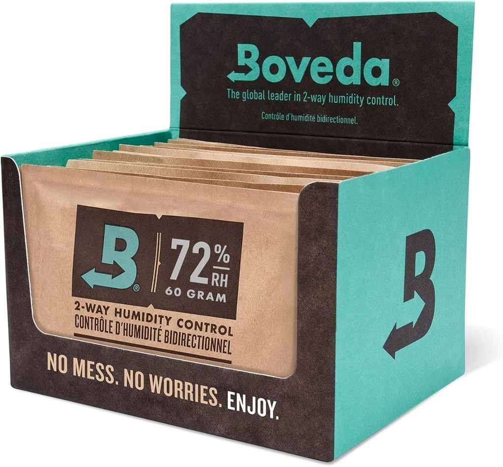 Boveda 72% Rh (Size 60 gram) Pack of 12