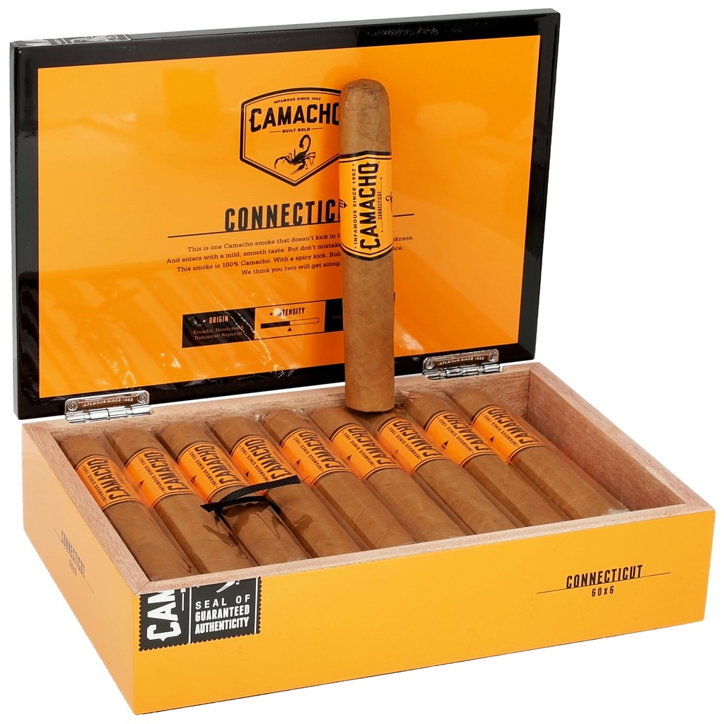 Camacho Connecticut Gordo Box of 20 - 6" x 60