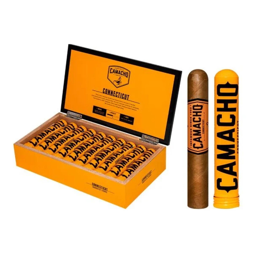 Camacho Connecticut Robusto Tubos Box of 20 - 5" x 50