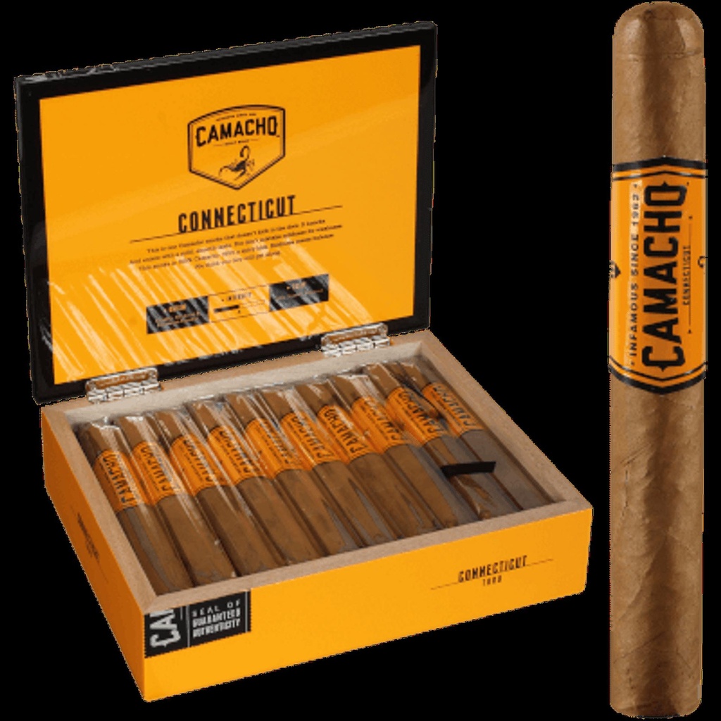 Camacho Connecticut Toro Box of 20 - 6" x 50 