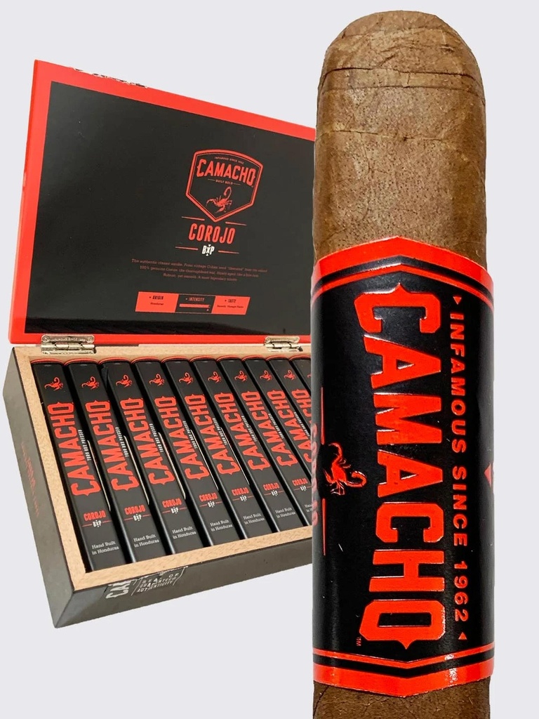 Camacho Corojo BXP Toro Tubo Box of 20 - 6" x 50  
