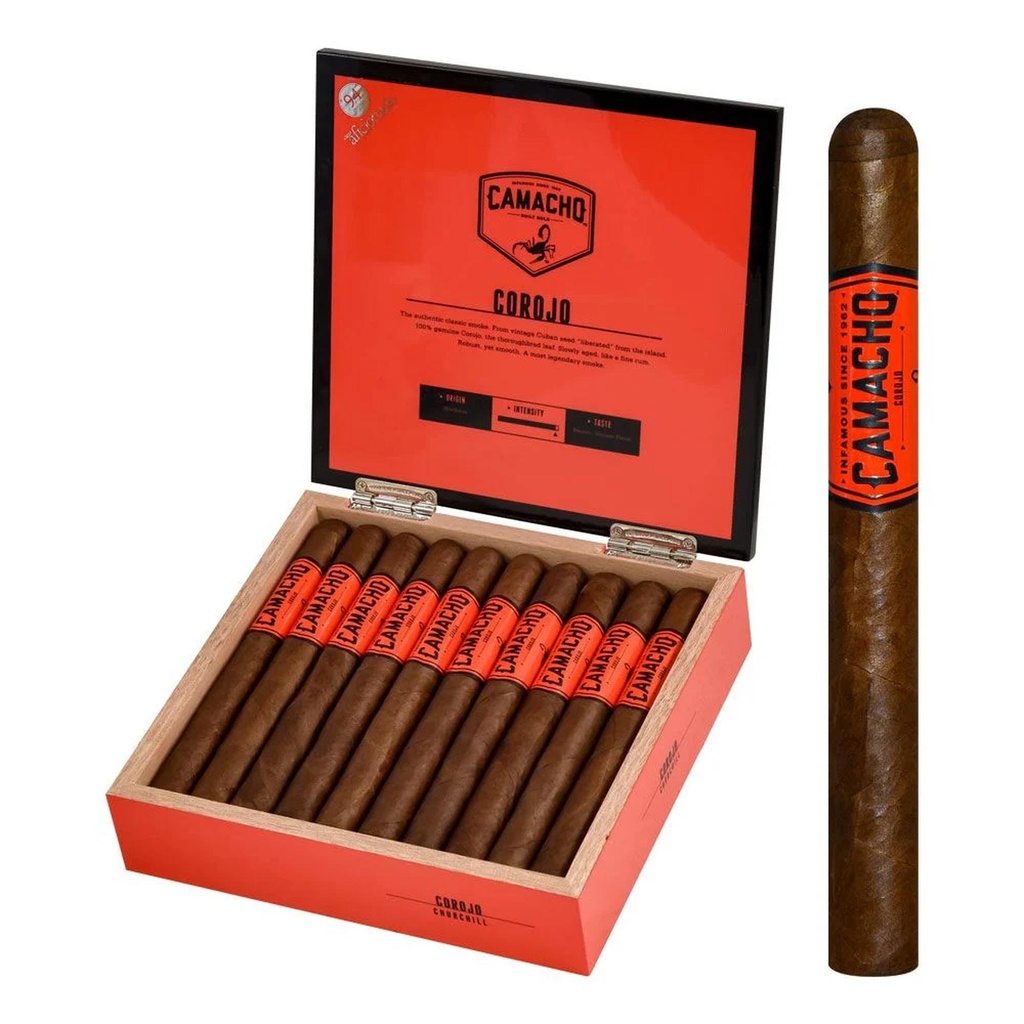Camacho Corojo Churchill Box of 20 - 7" x 48