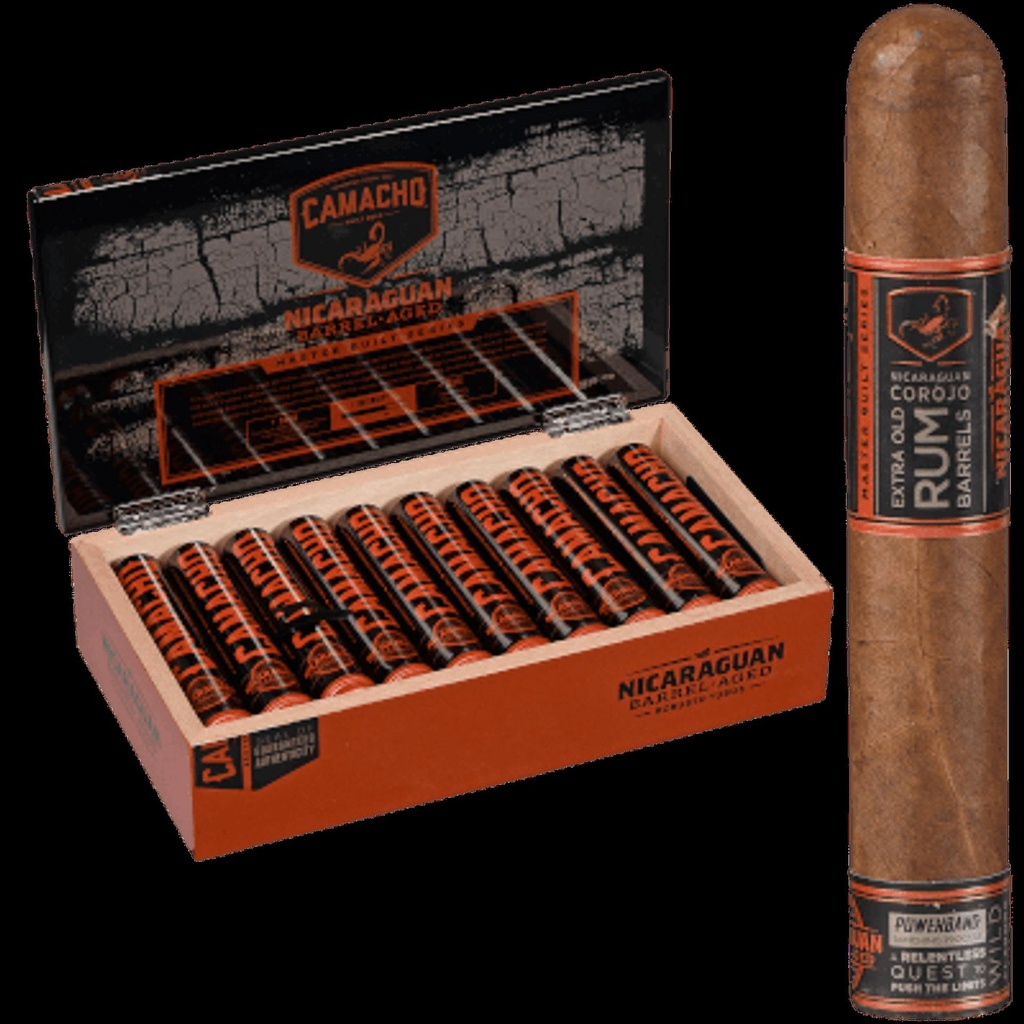 Camacho Nicaraguan Barrel Aged Churchill Box of 20 - 5" x 56