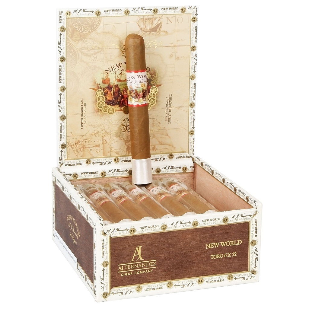 AJ Fernandez New World Connecticut Toro Box of 20 - 6" x 52
