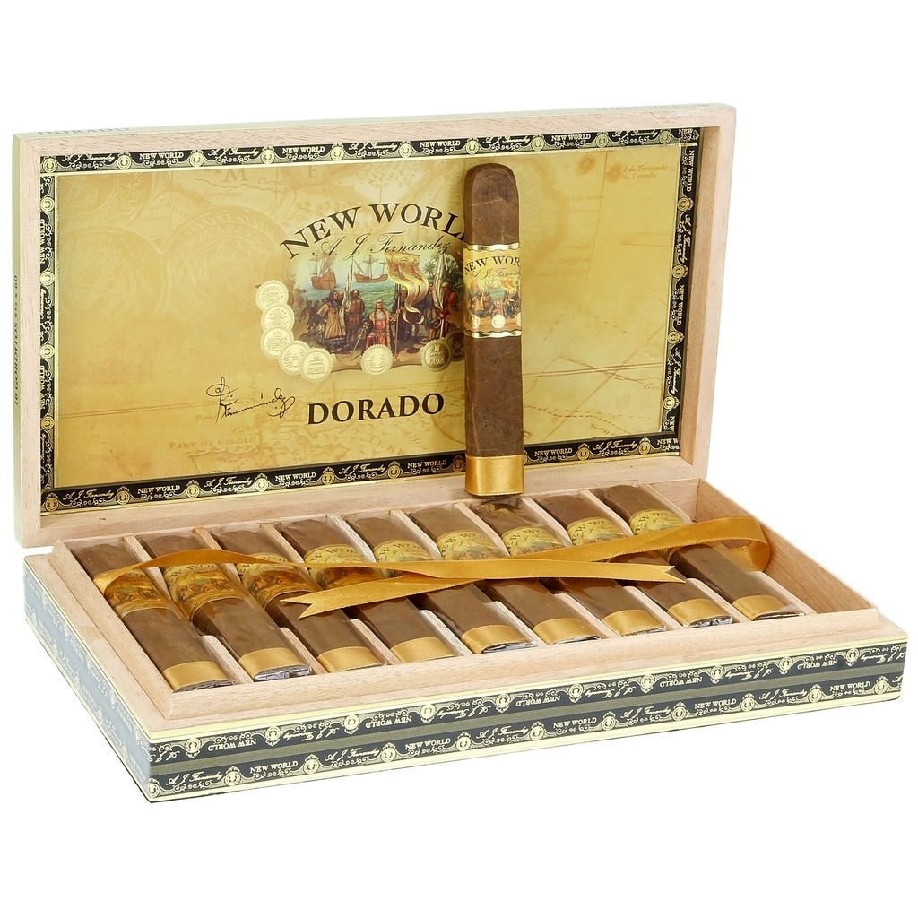 AJ Fernandez New World Dorado Gordito Box of 10 - 5" 1/2 x 60