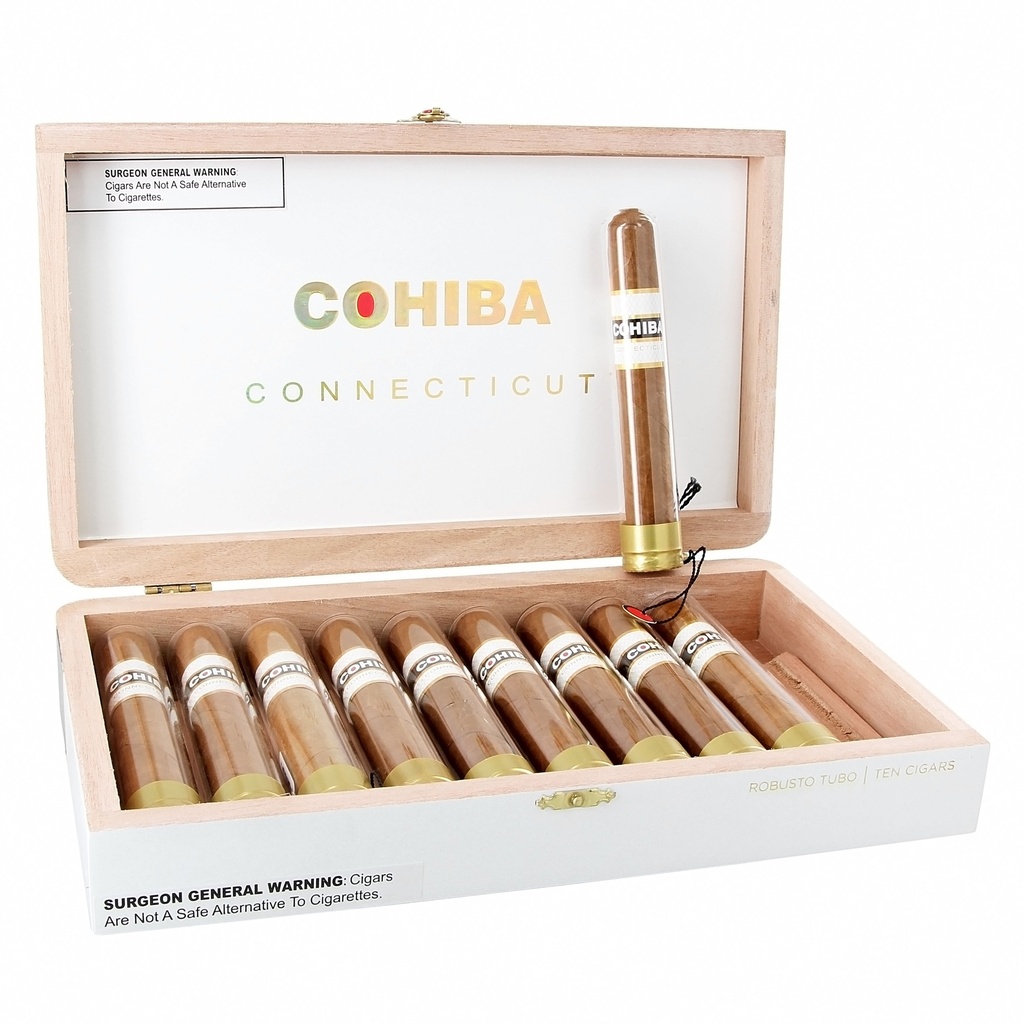 Cohiba Connecticut Robusto Tubo Box of 10 - 5" x 50