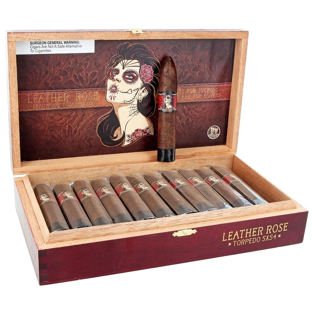 Deadwood Leather Rose Torpedo Box of 24 - 5" x 54 