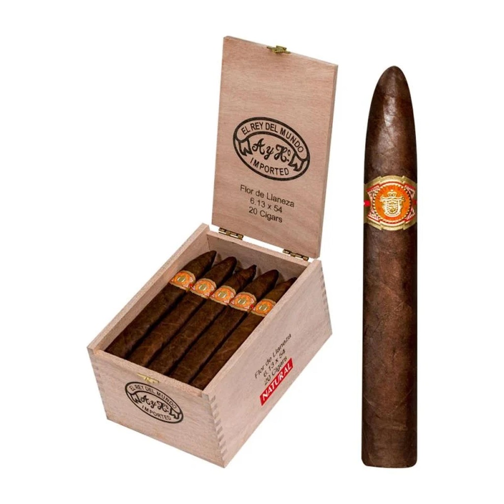 El Rey Del Mundo Naturals Flor de Lianeza Pyramid Box of 20 - 6" 1/8 x 54
