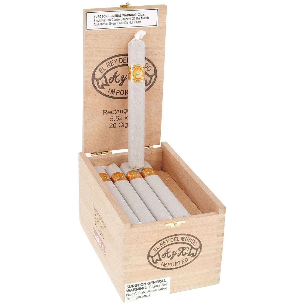 El Rey Del Mundo Naturals Rectangulars Box of 20 - 5" 5/8 x 46
