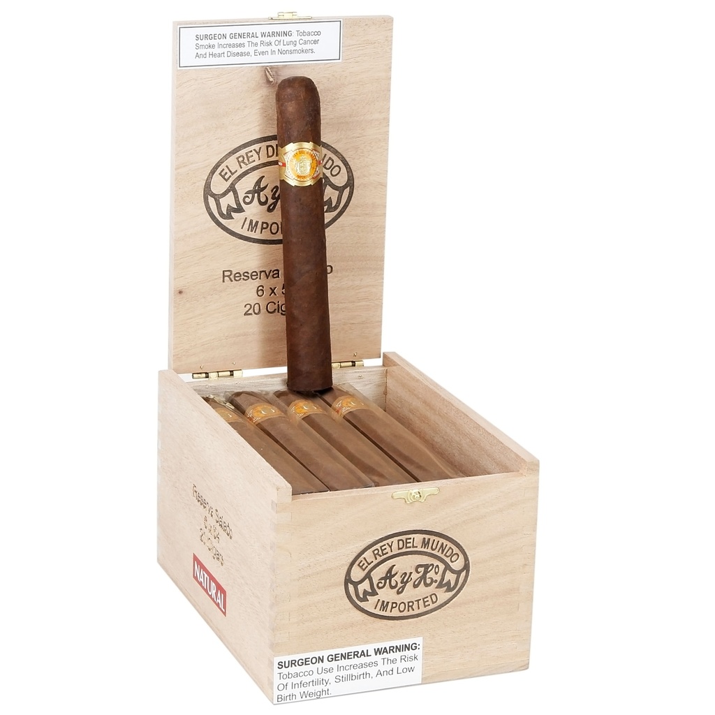 El Rey Del Mundo Naturals Reserva Salado Box of 20 - 6" x 54 