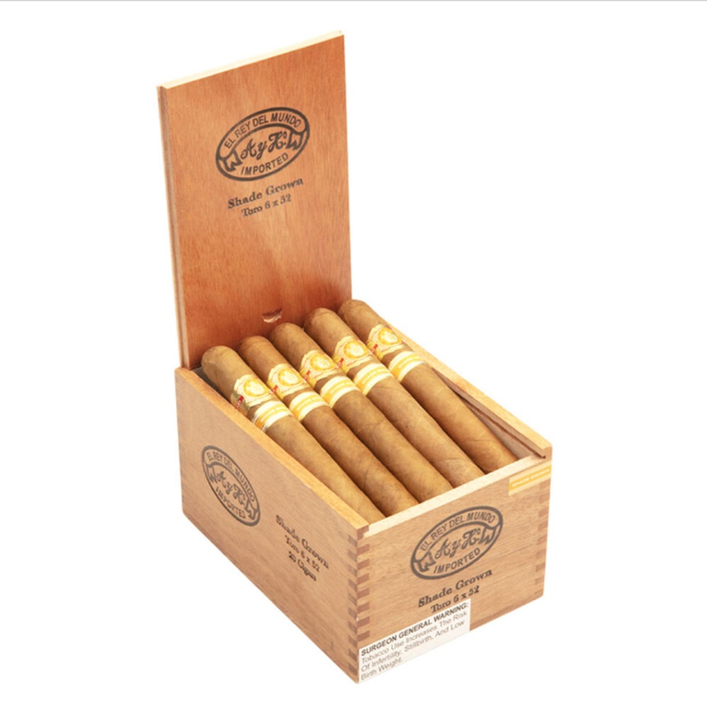 El Rey Del Mundo Shade Grown Toro Box of 20 - 6" x 52 