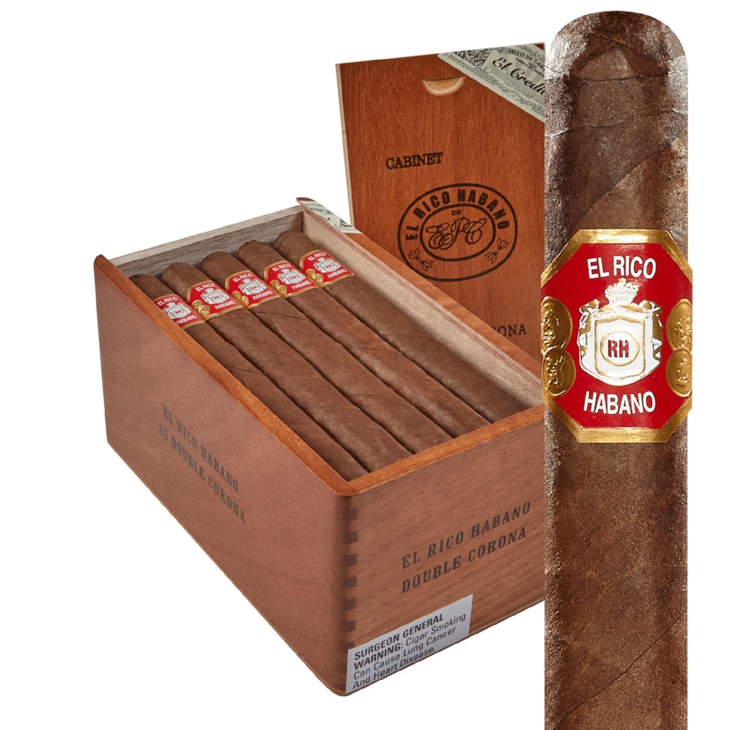 El Rico Habano Double Corona Box of 25 - 7" x 48