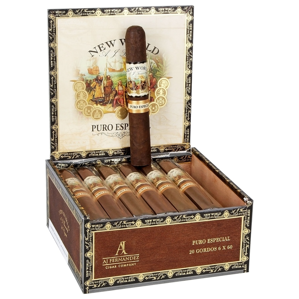 AJ Fernandez New World Puro Especial Gordo Box of 20 - 6" x 60