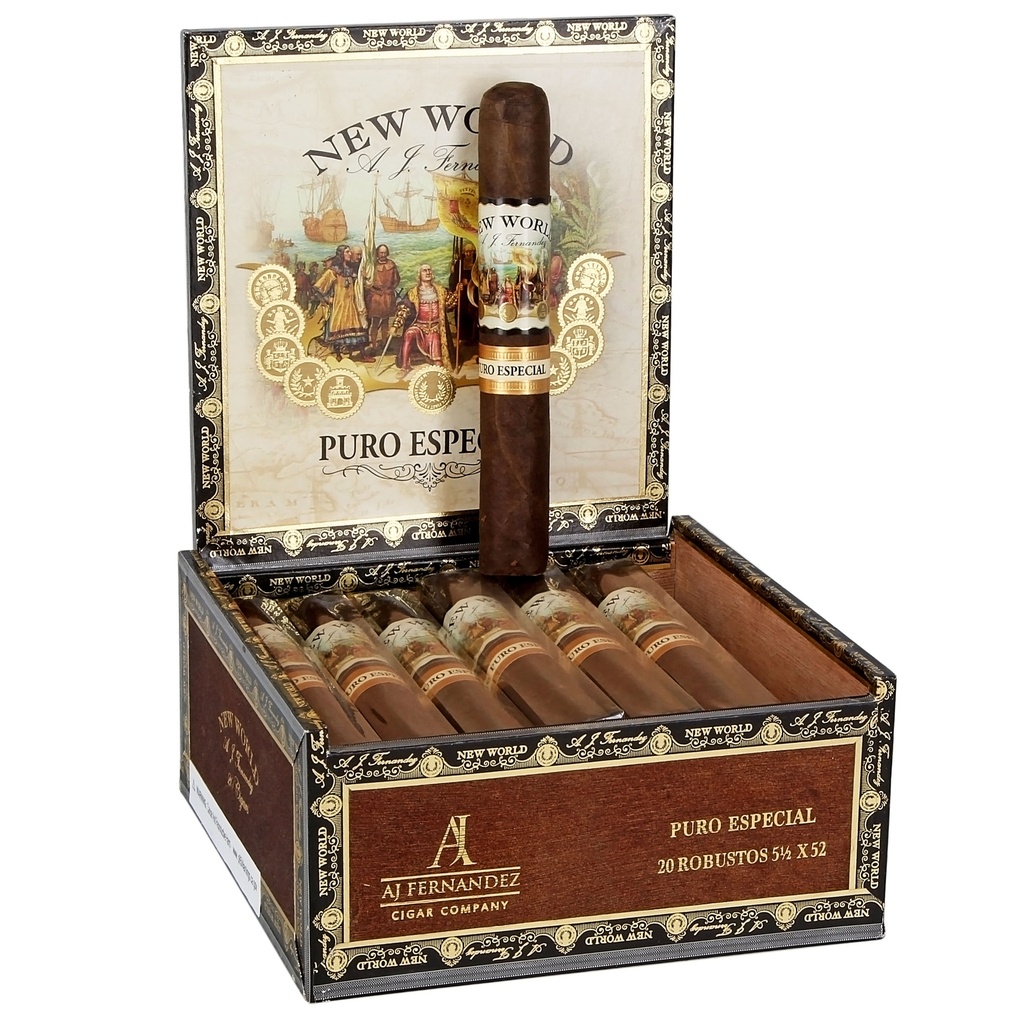 AJ Fernandez New World Puro Especial Robusto Box of 20 - 5" 1/2 x 52