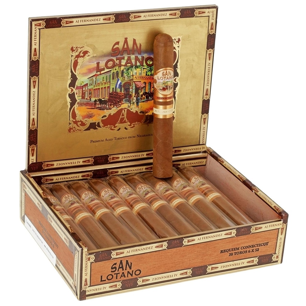 AJ Fernandez San Lotano Requiem Connecticut Toro Box of 20 - 6" x 52
