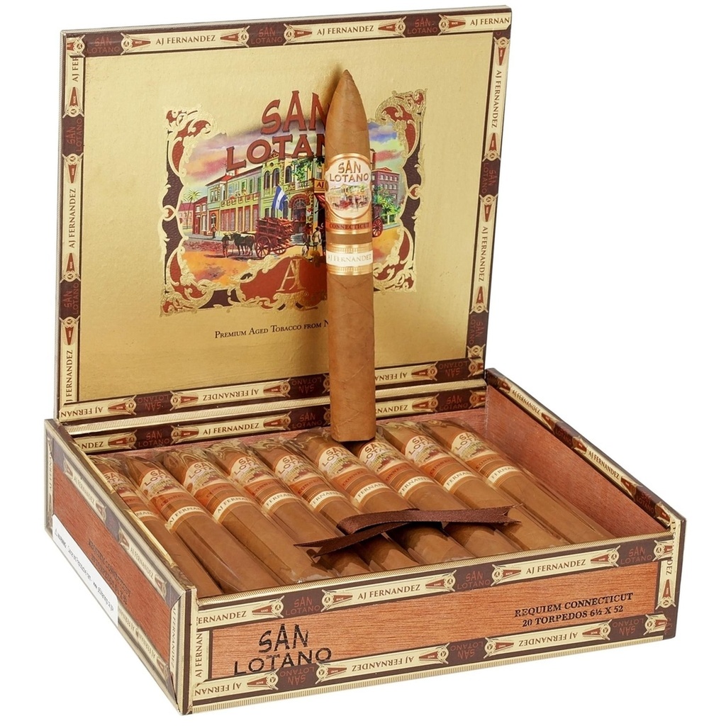 AJ Fernandez San Lotano Requiem Connecticut Torpedo Box of 20 - 6" 1/2 x 52