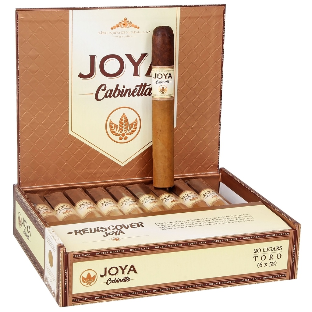 Joya de Nicaragua Cabinetta Toro Box of 20 - 6" x 52