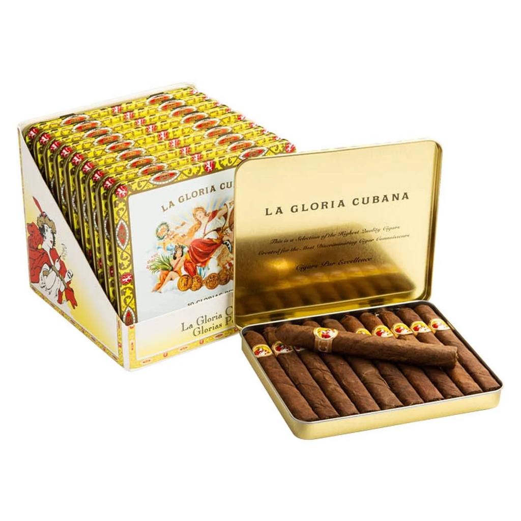 La Gloria Cubana Natural Glorias Petit (10 Tins of 10) Box of 100 - 4" 5/16 x 32