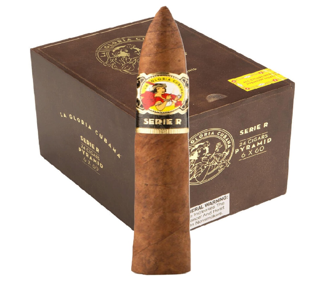 La Gloria Cubana Serie R Natural Pyramid Box of 24 - 6" x 60