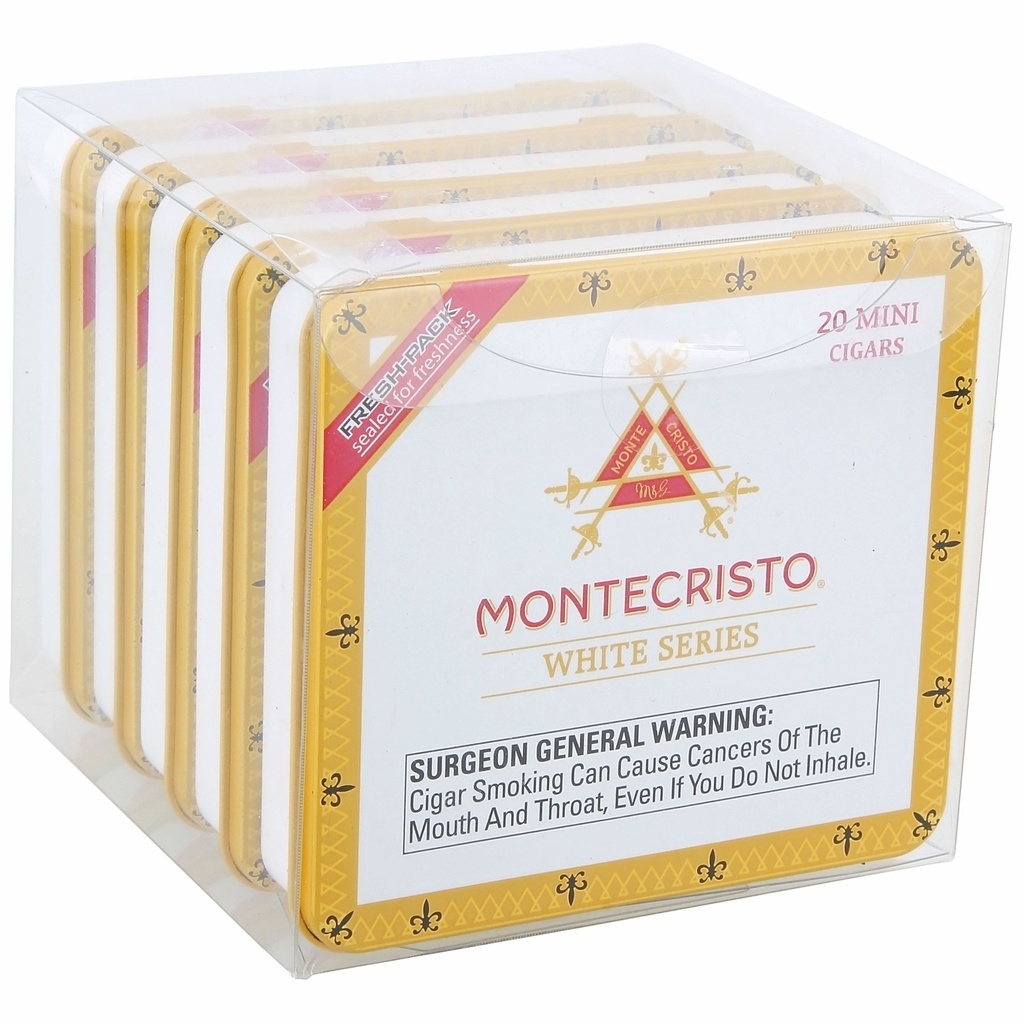 Montecristo Small Cigars White Mini Box of 5 - 2" 7/8 x 20