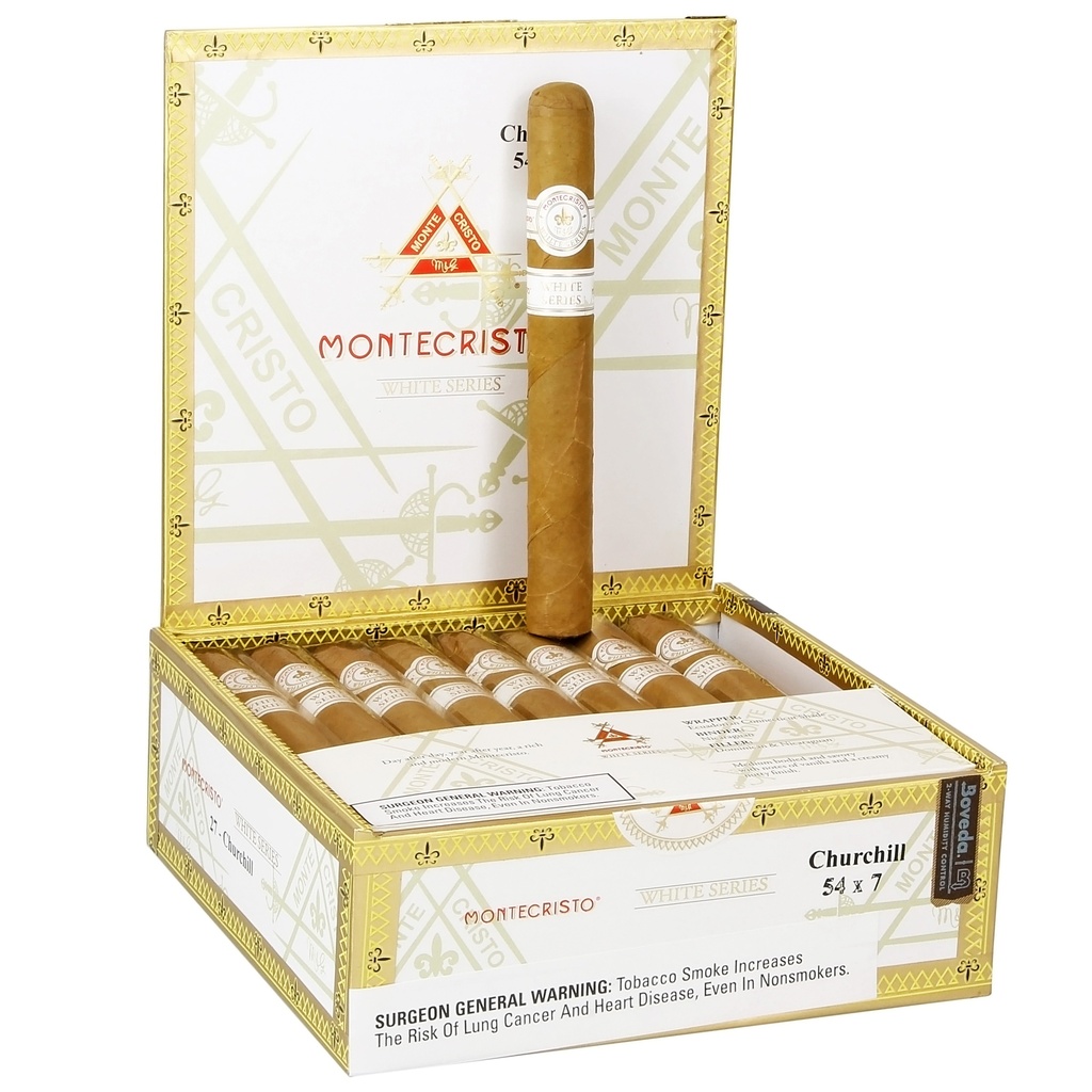 Montecristo White Churchill Box of 27 - 7" x 54